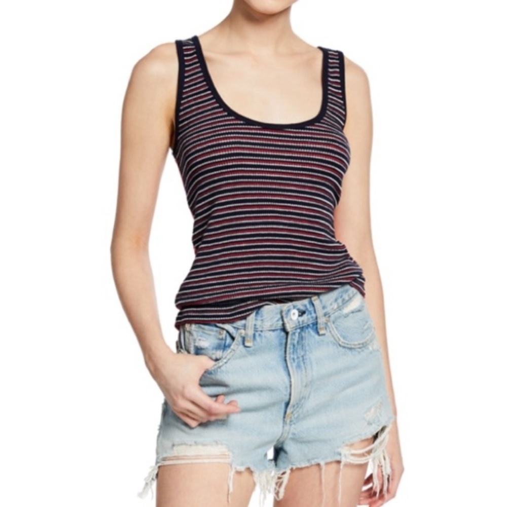 Rag and Bone Aria Striped Cotton Tank